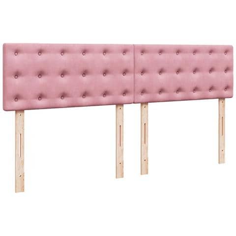 Struttura Letto Pouf con Materasso Rosa 160x200 cm in Velluto - Foto 9