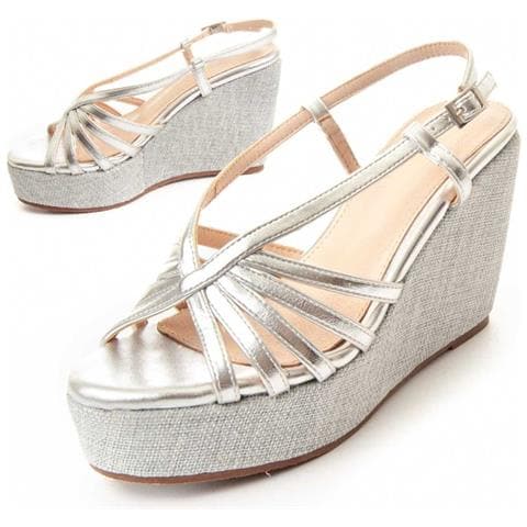 Montevita Sandalo Con Zeppa Wesparto5 Argento . - Foto 1