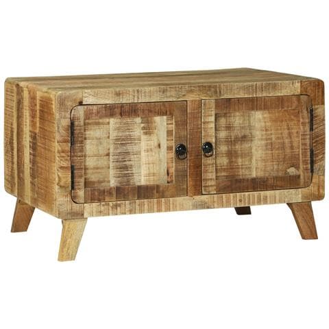Tavolino da Caffè 80x54x45 cm Legno Massello Grezzo di Mango - Foto 1