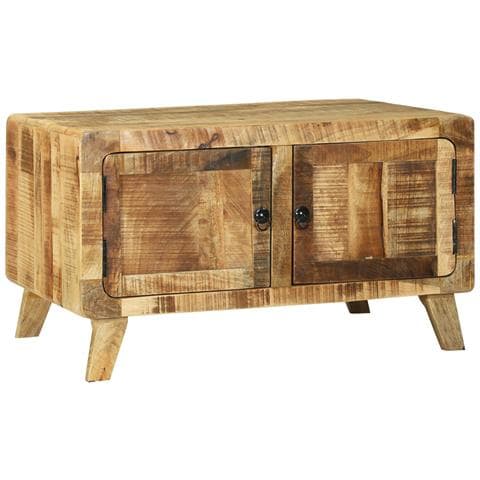 Tavolino da Caffè 80x54x45 cm Legno Massello Grezzo di Mango - Foto 2