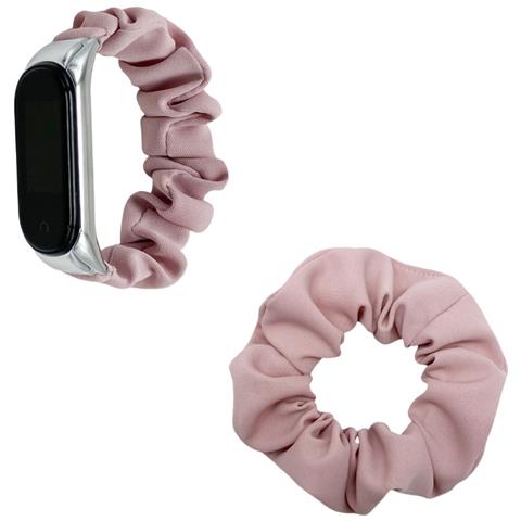 Cinturino Elastico Per Braccialetto Compatibile Con Xiaomi Mi Band 8 - Design Scrunchie Pink - Foto 2