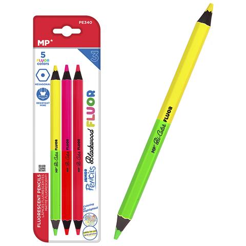 Set 3 Unita' Matite Fluorescenti Jumbo - Foto 1