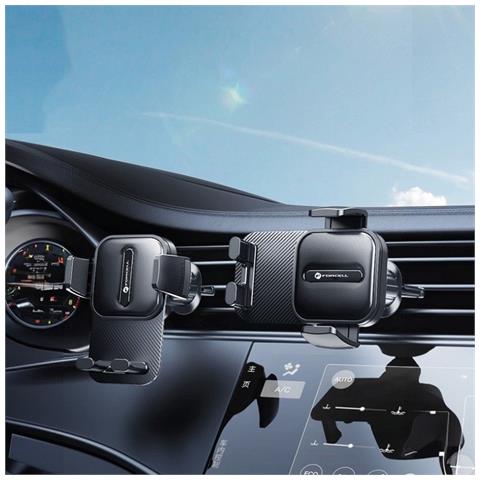 Supporto Auto A Molla Da Bocchetta Auto Air F-grip Guardianav Black Per Smartphone - Foto 2