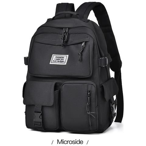 Zaino Casual Versatile Per Studenti - Grande Capacità, Spallacci Imbottiti Black - Foto 2