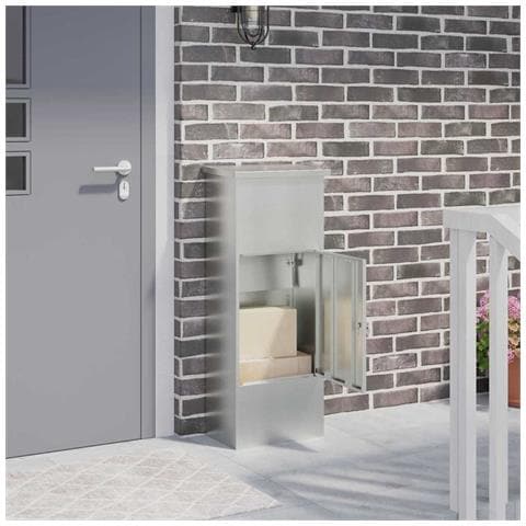 Cassetta per pacchi Nero 44.5 x 29 x 110.5 cm Acciaio zincato - Foto 2