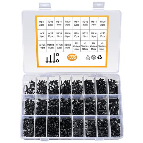 Kit Assortimento Viti A Brugola Testa Bombata E Cilindrica Grado 10.9, 1225 Pz - Foto 5