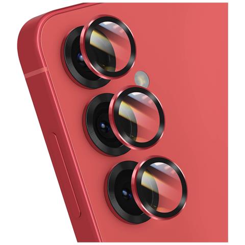 Protezione Obiettivo Fotocamera Per Galaxy S24 / S25 Serie Premium, Rosso - Foto 1