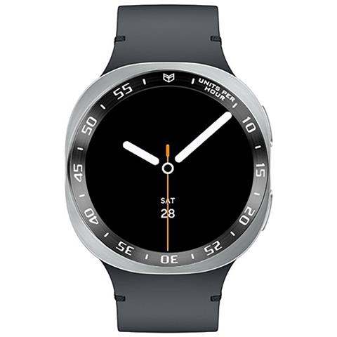 Anello Lunetta In Acciaio Inossidabile Compatibile Con Samsung Galaxy Watch8 40mm - Migliora Lo Stile Del Tuo Orologio White+black - Foto 2