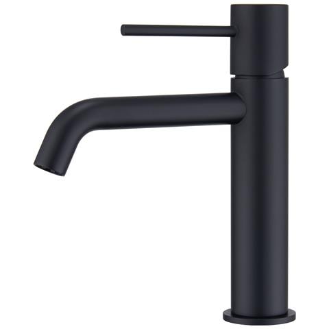 Miscelatore Monocomando Lavabo Con Corpo In Ottone E Zama Cartuccia Ceramica 26mm Tubi Flessibili Tre Ottavi Finitura Nero Opaco Serie Monza -bdm039-1ng - Foto 2