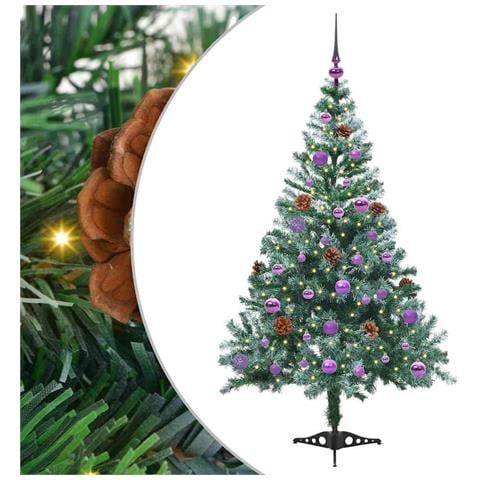 Albero di Natale artificiale Verde 150 cm PVC e Acciaio - Foto 1