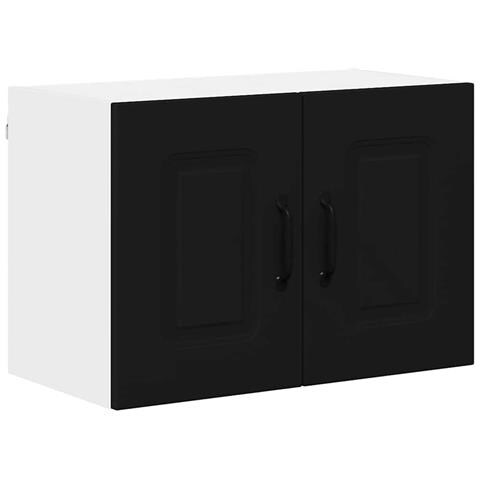 Pensile cucina con porta Nero 60 x 31 x 40 cm Legno multistrato - Foto 1