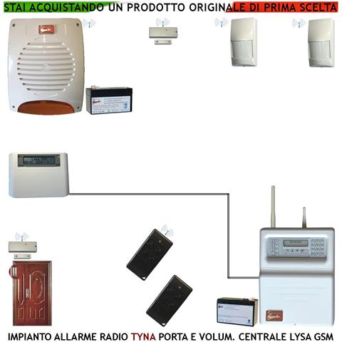 Impianto Allarme Tyna Centrale Radio Filo Evo Gsm Fr 433,92 Mhz Anti-jamming Tastiera Remota Sirena Lampeggiante Antif - Foto 1