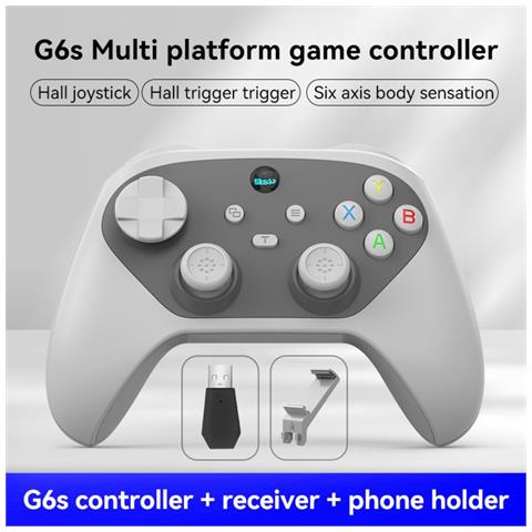 Gamepad Bluetooth 5.3 G6s Con Joystick Hall - Supporto Multi-piattaforma Grey - Foto 2