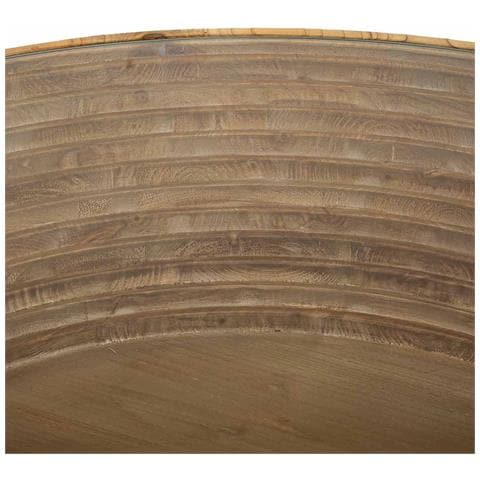 Tavolino In Legno, Metallo E Vetro Brown D102x46 - Foto 8