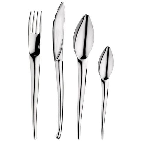 Snake Set 24 posate acciaio inox 18/10 - Servizio per 6 Persone - forchetta, coltello, cucchiaio e cucchiaino - Design elegante per tavole di gusto - forma sinuosa - Foto 1