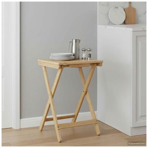 Tavolo da Cucina Naturale 40 x 30 x 53,5 cm Bambù - Foto 2
