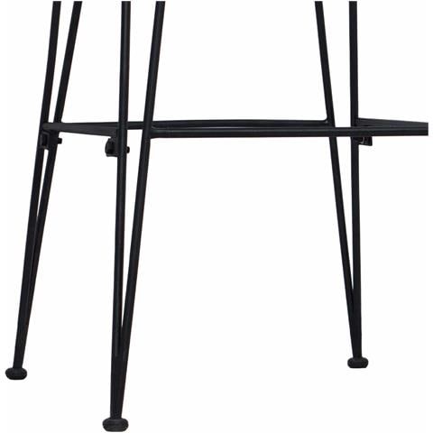 Sgabello da bar 2 pcs Nero 44 x 55 x 109 cm Rattan e acciaio - Foto 8