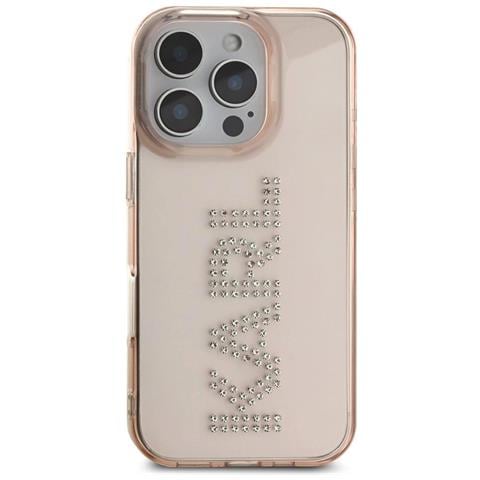 Custodia Per Iphone 16 Pro Rosa Con Logo Karl Lagerfeld - Foto 1