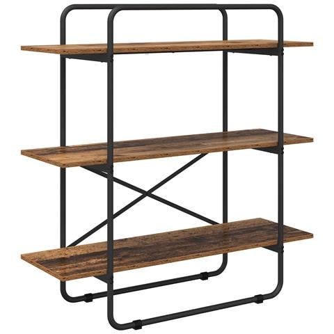 Libreria 3 livelli 100 x 35 x 105 cm PB Legno di quercia - Foto 1