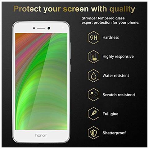 Pellicola Armatura A Schermo Intero Compatibile Con Honor 8 Lite In Trasparente Con Bianco - Vetro Temperato (tempered) Di Protezione Del Display In Durezza 9h Con 3d Touch - Foto 2