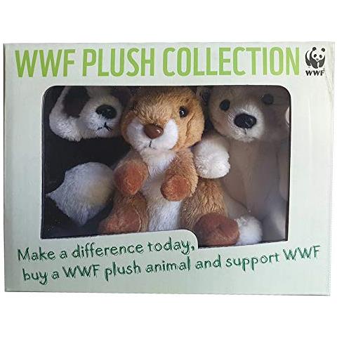 Collezione Di Di Peluche Figure Set Di 3 A Una Confezione Regalo Con Uno Scoiattolo, Un Orso Polare All'e Un Orso Panda - Foto 5