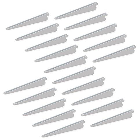7908712 Supponti Per Mensola Con Profilo Cremagliera Doppia Perforazione Passo 32mm, Bianco, 270mm, Set Di 20 Pezzi - Foto 1