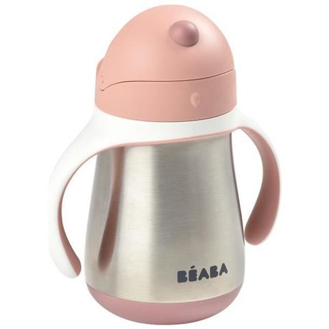 Bicchiere Con Cannuccia In Acciaio Inossidabile 250 Ml - Rosa Antico - Foto 1