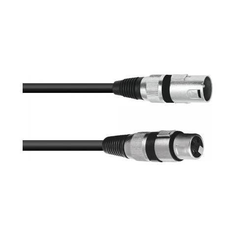 XLR cavo 3 pol. 3,0 m nero - Foto 1