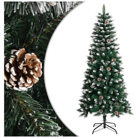 Albero Di Natale Artificiale Con Base Verde 150 Cm Pvc - Foto 1