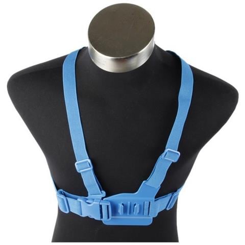 Fascia Elastica Sport Torace Regolabile Dcs121 Per Action Cam Blu Per  Gopro Hero - Nilox - Trevi - Foto 2
