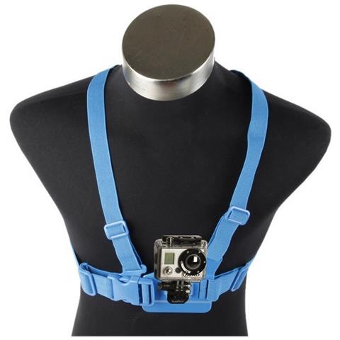 Fascia Elastica Sport Torace Regolabile Dcs121 Per Action Cam Blu Per  Gopro Hero - Nilox - Trevi - Foto 1