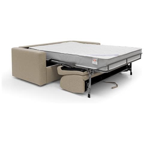 Kansas Divano Letto Matrimoniale Alto 20 Cm. Impermeabile T13 Beige - Foto 2