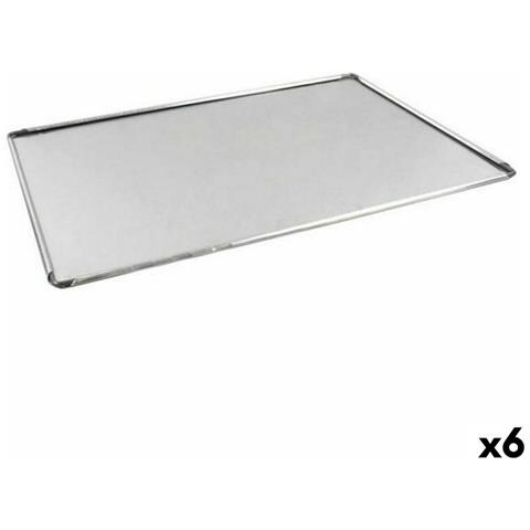 Vassoio Da Forno Vr Argentato Alluminio Rettangolare 40 X 28 X 0,5 Cm (6 Unità) - Foto 1