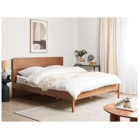 Letto Matrimoniale Legno Chiaro 180 X 200 Cm Boisset - Foto 1