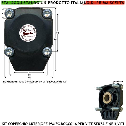 Supporto Anteriore Con Boccola In Metallo Antifrizione 4 Viti Brugola 6x15 Ma Ricambio Motori Elettrici X Cancello Aut - Foto 1