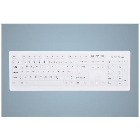 Tastiera Cablato AK-C8100FA-UVS-W/GE  per Casa e Ufficio (Layout Inglese) Colore Bianco - Foto 1