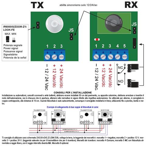 Coppia Fotocellula Da Incasso Controllo Sicurezza Cancello Elettrico Automatico Portata 20 Metri Lineari Montaggio A P - Foto 2