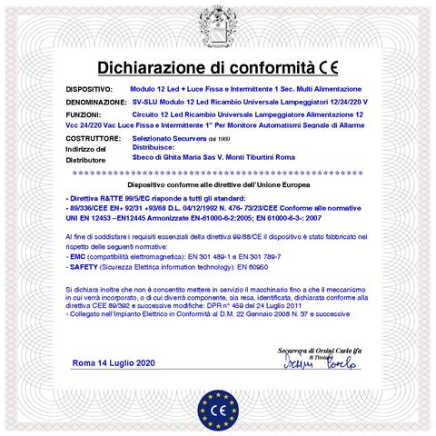 Circuito 12 Led 4 File Da 3 Led A Croce Ricambio X Lampeggiatori E Fari Luce Fissa O Lampeggiante 60 Cicli Al Minuto A - Foto 2