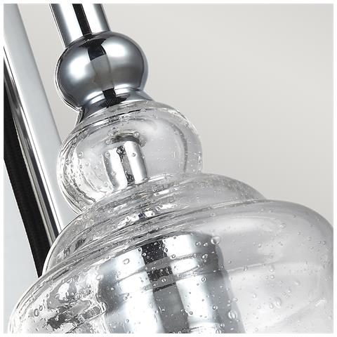 Applique Industrial Nordico Loras Acciaio Vetro 1 Luce E27 - Foto 2