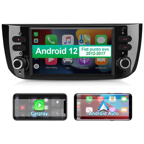 Autoradio Per Fiat Punto Evo (2012-2017) Android Bluetooth Car Radio (2+32gb) Carplay /android Auto Wifi Gps Fm Rds Comandi Al Volante - Foto 1