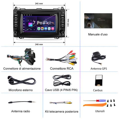 Autoradio Per Fiat Punto Evo (2012-2017) Android Bluetooth Car Radio (2+32gb) Carplay /android Auto Wifi Gps Fm Rds Comandi Al Volante - Foto 6