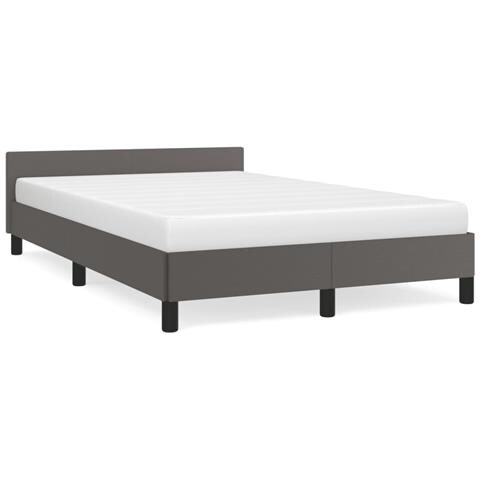 Giroletto senza Materasso Grigio 120x190 cm Similpelle - Foto 8