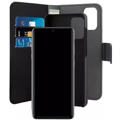 Custodia Per Huawei P40 Folio 2 In 1 Con Cover Magnetica E Portacarte, Nero - Foto 2