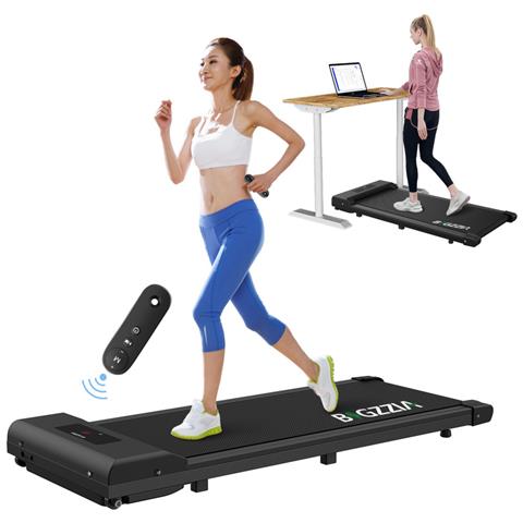 Tapis Roulant Elettrico Pieghevole,walking Pad 10 Km/h,tappeto Corsa Extra Large 42cm,con Telecomando E Display Lcd,telaio Rinforzato And 220lb Max Weight For Home Office Exercise - Nero - Foto 1