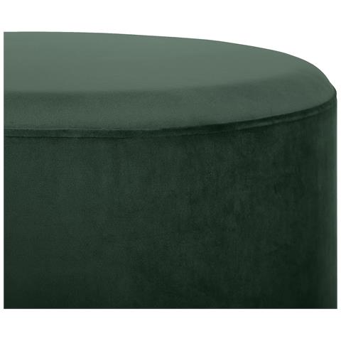 Pouf Charlotte Ii In Velluto Verde Abete E Metallo Dorato - Foto 2