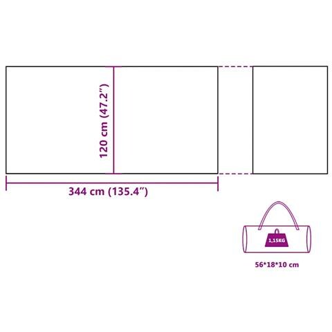 Frangivento da Campeggio Blu 344x120 cm Impermeabile - Foto 10