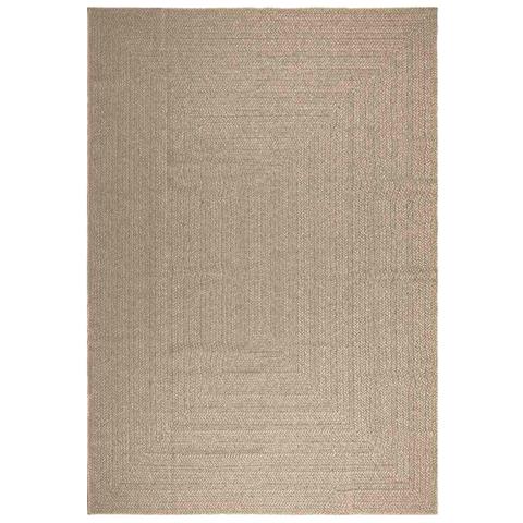 Tappeto Zizur Beige 240x340 Cm Aspetto Iuta Interni Ed Esterni - Foto 2