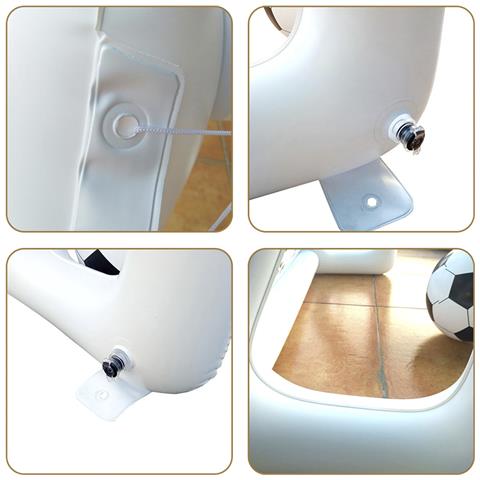 Porta Da Calcio Gonfiabile E Pallone. 160x105 Cm. 160x80x105 Cm. Colore Bianco - Foto 2