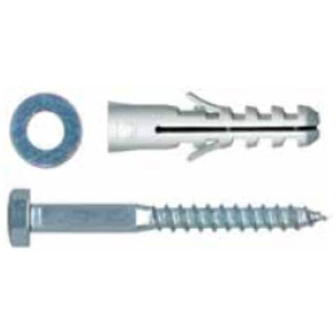 4 Pezzi - Tasselli In Nylon Con Vite Testa Esagonale 16x80mm+16mm - Foto 1