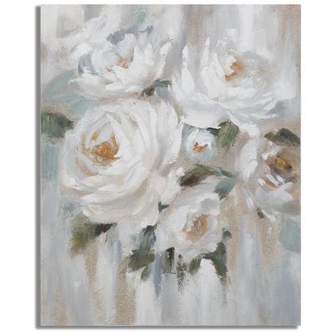 Stampa Su Tela Fiori 66 - Multicolore - Legno - 80x3,7x100 Cm - Foto 1